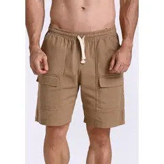 BELIFE - Bermuda cargo café en algodón para hombre