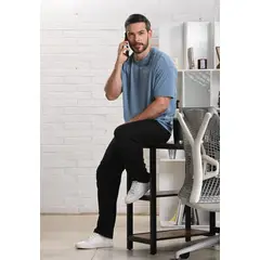 BELIFE - Pantalón cargo negro en algodón para hombre