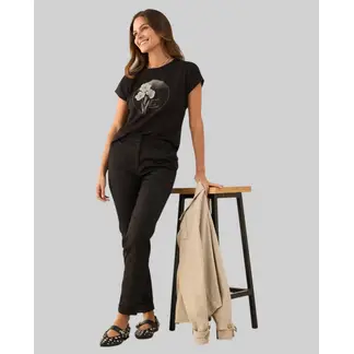 ESPRIT - Pantalón para Mujer Tiro Alto de Bota Ajustada