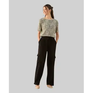 ESPRIT - Pantalón para Mujer Tela Fuida y Elástico