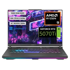 ASUS - Portatil Gamer Rog Strix AMD Ryzen 9-8940HX RAM 32GB SSD 1TB RTX 5070Ti 12GB