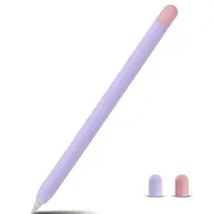 GENERICO - Funda Goma Silicona Para Apple Pencil 2 Generación Lila