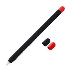 GENERICO - Funda Goma Silicona Para Apple Pencil 2 Generación Negro