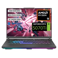 ASUS - Portatil Gamer Rog Strix AMD Ryzen 9-8940HX RAM 32GB SSD 2TB RTX 5070Ti 12GB