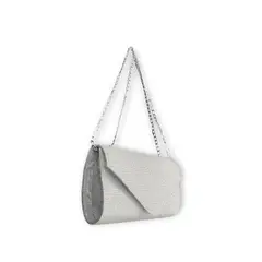 KARLA CHACON - Bolso Cartera Sobre Clutch elegante Plateado Maite
