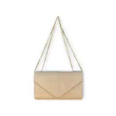 KARLA CHACON - Bolso Cartera Sobre Clutch elegante Dorado Maite