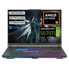 ASUS - Portatil Gamer Rog Strix AMD Ryzen 9-8940HX RAM 64GB SSD 1TB RTX 5070Ti 12GB