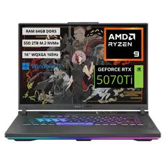 ASUS - Portatil Gamer Rog Strix AMD Ryzen 9-8940HX RAM 64GB SSD 2TB RTX 5070Ti 12GB