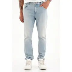 TENNIS - Jean Nudy azul claro con raqueta bordada en relojera para hombre