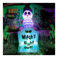 RACK PACK - Decoración Inflable Halloween Tumba Fantasma Dia De Muertos Led