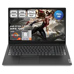 LENOVO - Portátil V15 Ryzen 7 7730u Ram 16gb Ssd512gb Fhd 15.6 Computador Portátil