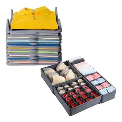 GENERICO - Combo Organizador De Ropa Camisa + Organizador Ropa Interior