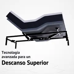 GENERICO - Cama Eléctrica Ajustable EasyBed Medida 100x190 +Colchon Hybrid Vital