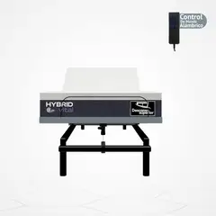 GENERICO - Cama Eléctrica Ajustable EasyBed Medida 100x200 +Colchón Hybrid Vital