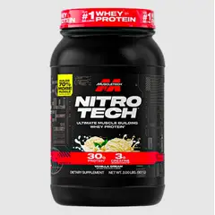 MUSCLETECH - Proteína con creatina Nitro-Tech Whey 2libras Vainilla