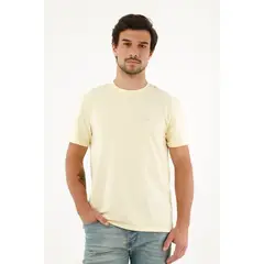 TENNIS - Camiseta manga corta amarilla para hombre