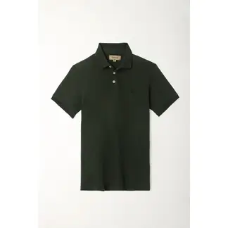TENNIS - Polo verde cuello tejido para hombre