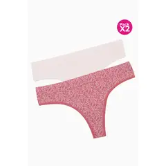 LILI PINK - Panty tipo brasilera paquete x2 en algodón