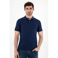 TENNIS - Polo azul 100% Algodón para hombre