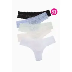 LILI PINK - Panty tipo brasilera paquete x5 en encaje
