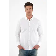 TENNIS - Camisa blanca manga larga para hombre