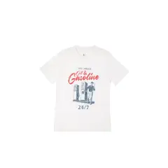 TENNIS - Camiseta blanca estampada para hombre