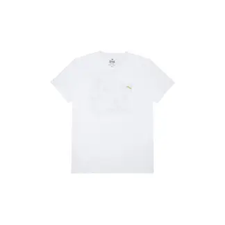 TENNIS - Camiseta con estampado en frente y espalda blanca para hombre