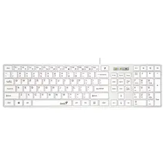 GENIUS - Teclado Slimstar 126 Qwerty Color Blanco Español España