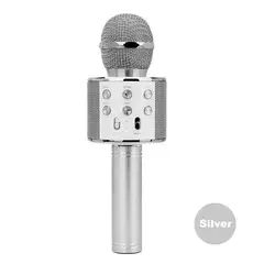GENERICO - Microfono Para Niños Karaoke Bluetooth Liviano WS-858 Plateado