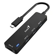 GENIUS - HUB 4 PUERTOS UH-400 3.0 USB NEGRO