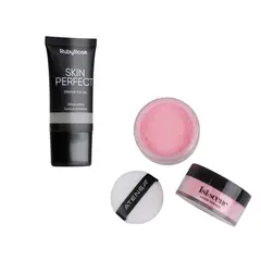 GENERICO - PRIMER FACIAL SKIN PERFECT + POLVO ROSADO ATENEA