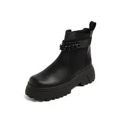 SEVENTEEN - BOTIN NEGRA CON RESORTE Y HERRAJE NEGRO TIFFANY
