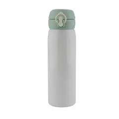 GENERICO - Botilito Sublimación Pitillo Acero Inox- Verde Imagen Personalizada
