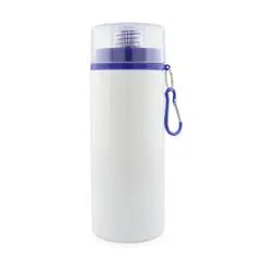 GENERICO - Botilito Metálico Sublimación Well 625 ml- Azul Imagen Personalizada