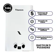 COLTITANUM - Calentador de Agua de Paso Gas Natural 16 Litros - Titanum