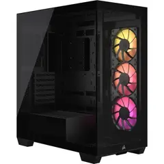 CORSAIR - Chasis 3500x RGB tempered glass mid-tower BLACK