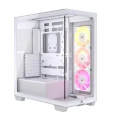 CORSAIR - Chasis 3500x RGB tempered glass mid-tower WHITE
