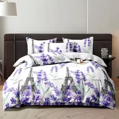 SIRENITAS - Juego de sabanas Cama Sencilla Paris Lila