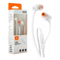 JBL - Audífonos In-ear Tune 110 Jblt110wht, Color Blanco.