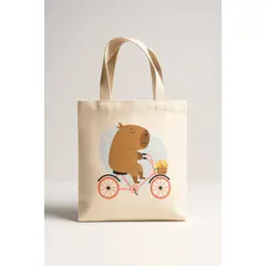 FRIOLENTA - Tote Bag Drill Capibara Morral niños y Jovenes Bolsa Ecologica