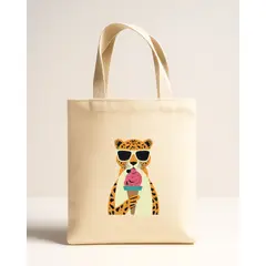 FRIOLENTA - Tote Bag Drill Jaguar Helado Morral niños y Jovenes Bolsa Ecologica