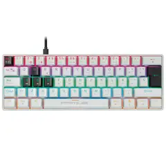 PRIMUS - Teclado Gamer Mecánico BALLISTA61T Blanco Switch Rojo USB RGB