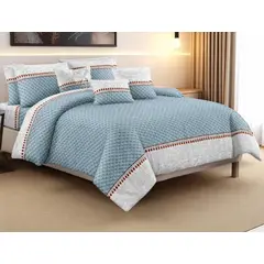 SIRENITAS - Juego de sabanas Cama Semidoble Azul Laberintos