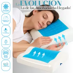 GENERICO - Almohada Ortopédica Cervical Con Memoria y Gel Frío