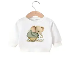 100 - Sueter de Bebe Blanco con Elefante
