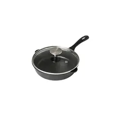 VICTORIA - Sartén de Hierro Fundido Con Tapa de Vidrio de 16,5 Cm