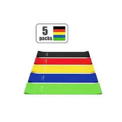 GENERICO - Bandas Planas Set X 5 Sportfitness Elásticas Cerradas Gym