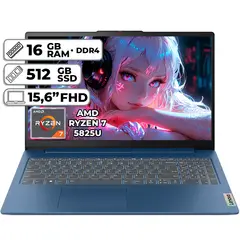 LENOVO - PORTÁTIL SLIM 3 15ABR8 AMD RYZEN 7 5825U 16GB RAM 512GB SSD 15.6″ FHD