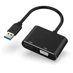 GENERICO - Adaptador Conversor Usb 3.0 A Hdmi / Vga 1920x1080p - 5201b