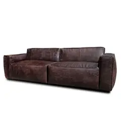 22 GRADOS DECORACION - Sofa Coffee 240x100xm en cuero natural